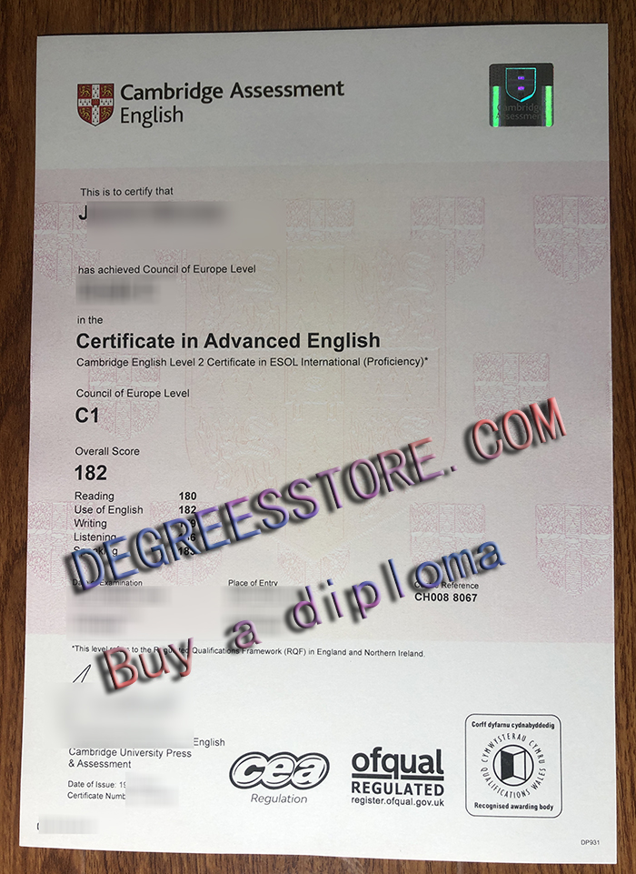 Cambridge C1 Certificate