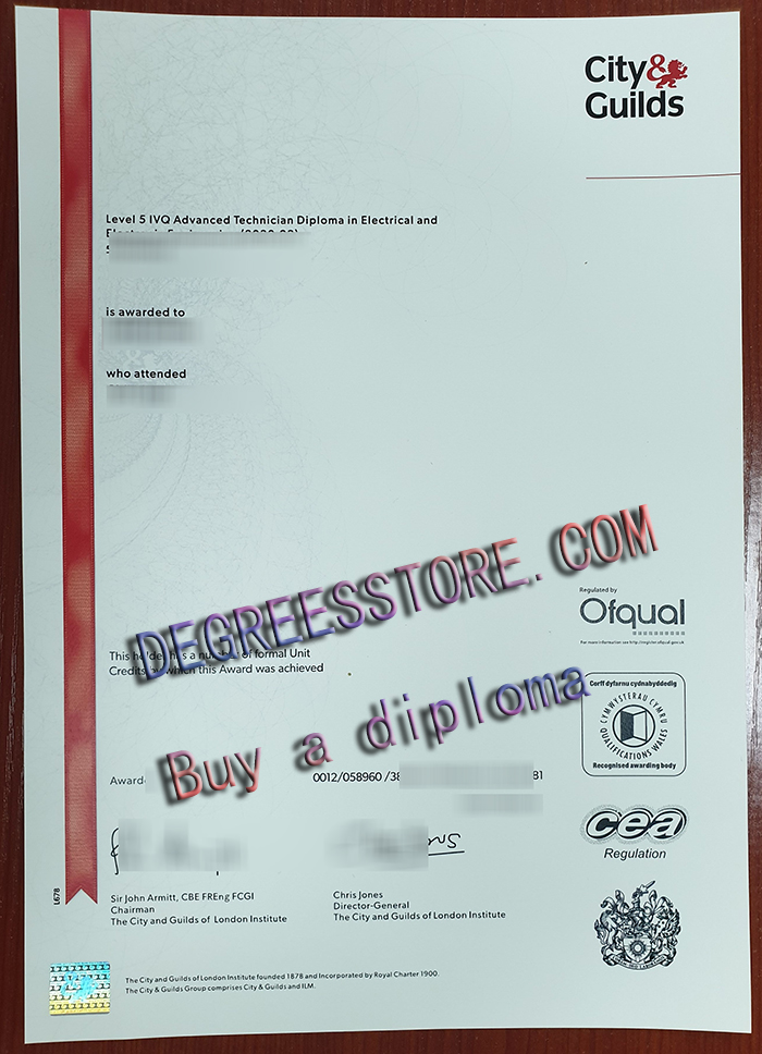 City Guilds level 5 IVQ Advanced Technician Diploma