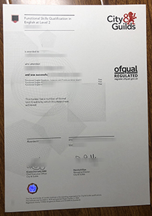 City and Guilds FSQ English Level 2 Certificate sample
