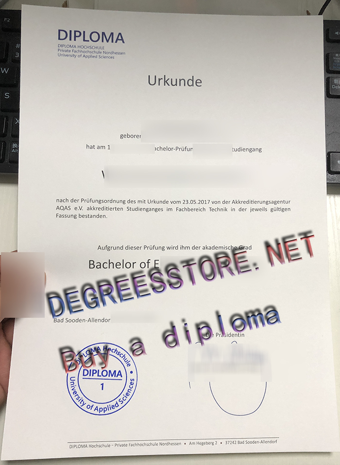 Diploma Hochschule Urkunde