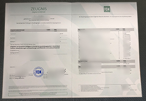 FOM Hochschule Zeugnis sample