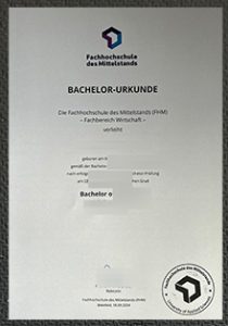 Fachhochschule des Mittelstands Urkunde sample
