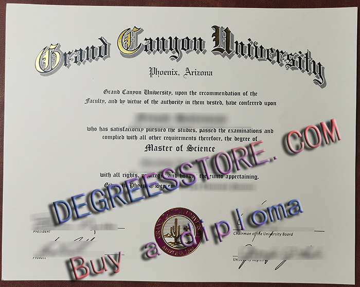 Grand Canyon University degree, GCU diploma