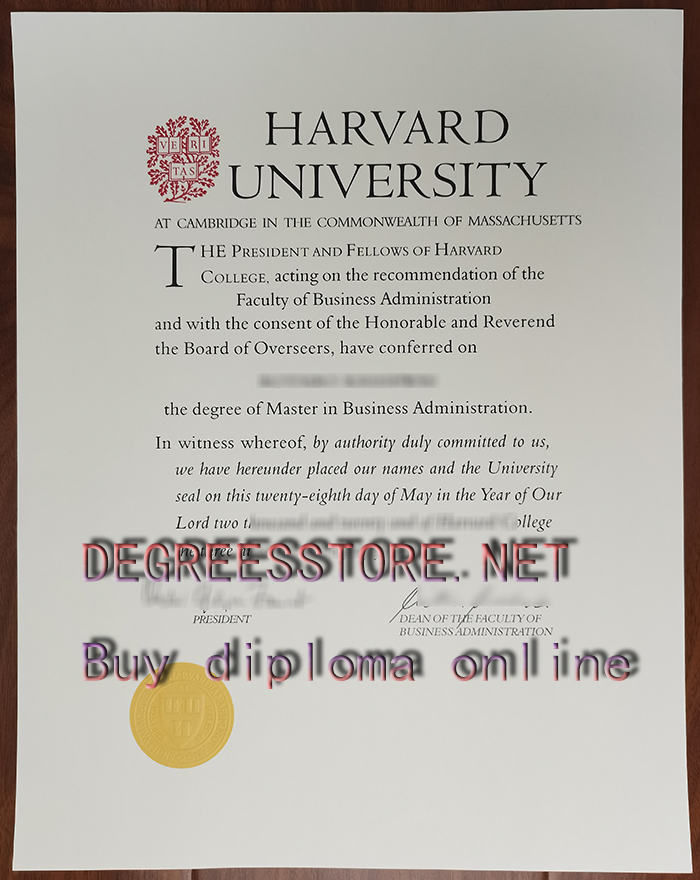 Harvard University diploma, Harvard University degree sample