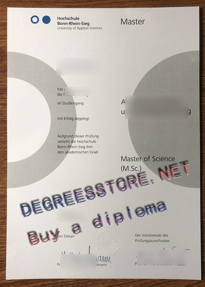 Hochschule Bonn-Rhein-Sieg Urkunde