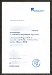 Hochschule Niederrhein Urkunde, Hochschule Niederrhein diploma sample