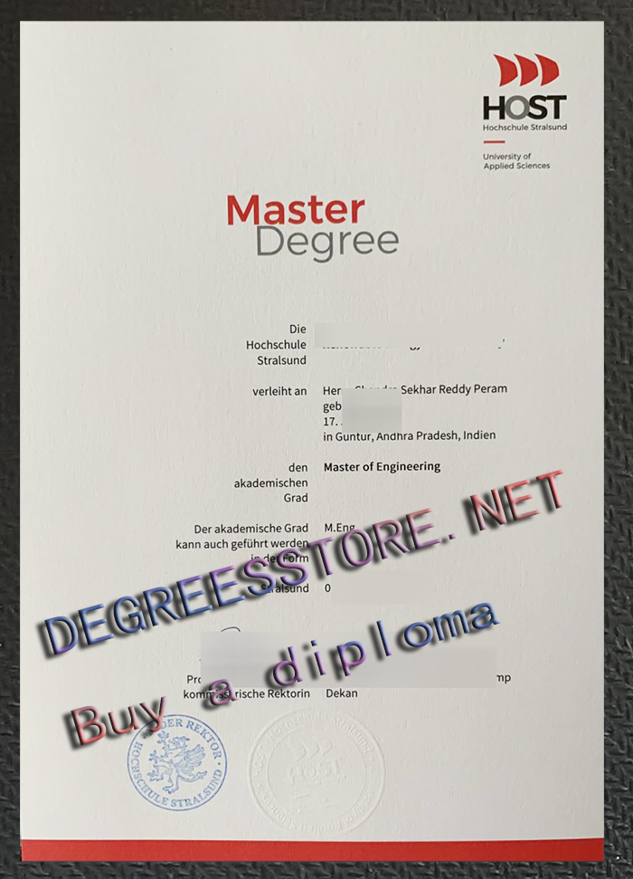 Hochschule Stralsund degree, Hochschule Stralsund Urkunde Hochschule Stralsund degree, Hochschule Stralsund Urkunde