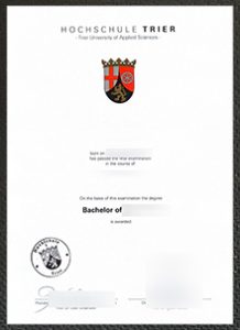 Hochschule Trier Urkunde, Hochschule Trier diploma sample