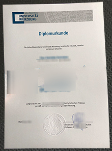 Julius-Maximilians-Universität Würzburg Urkunde, University of Würzburg diploma sample