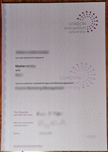 London Metropolitan University degree certificate