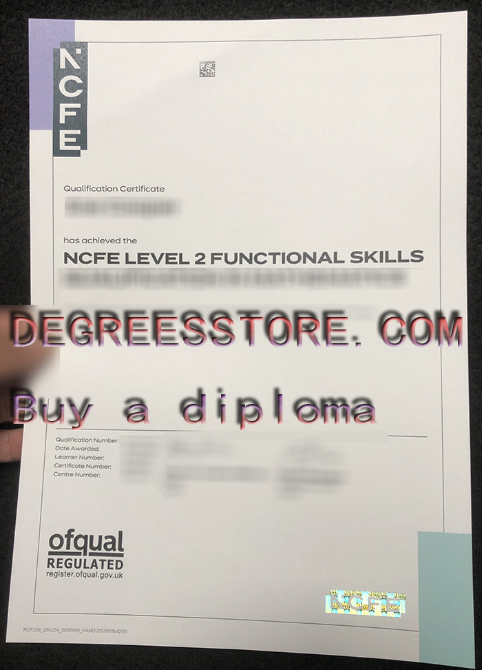NCFE level 2 Functional Skills Qualification Certificate