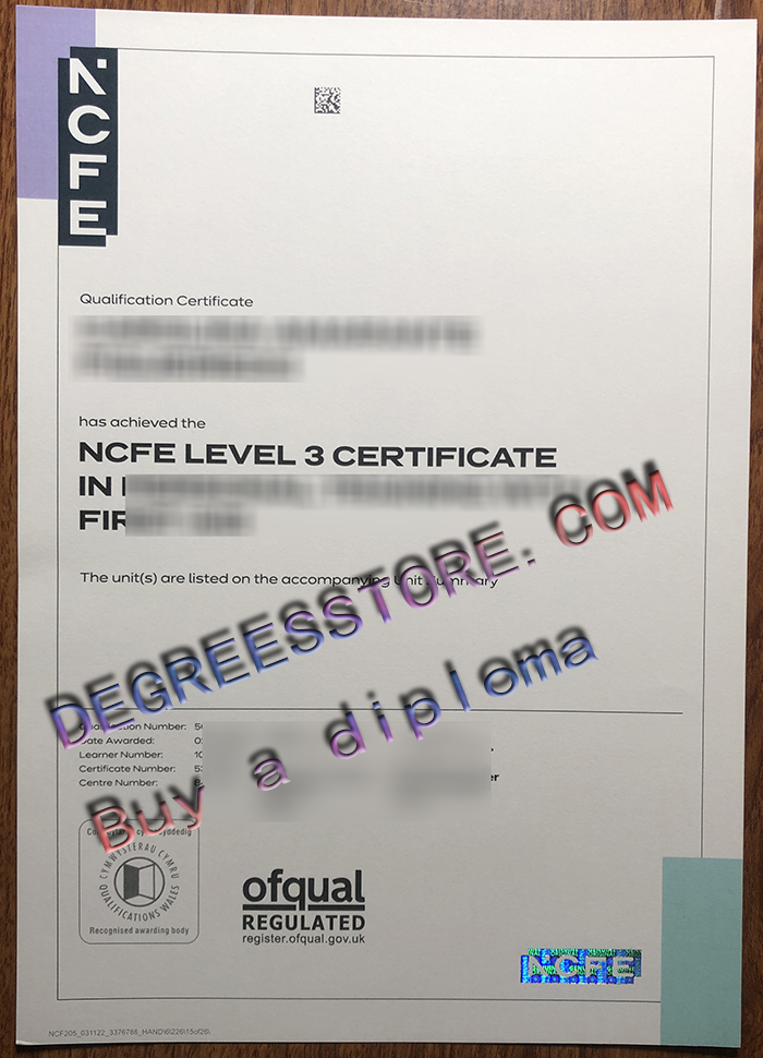 NCFE level 3 Certificate