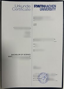 RWTH Aachen University Urkunde sample