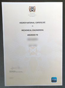 SQA Higher National Certificate sample