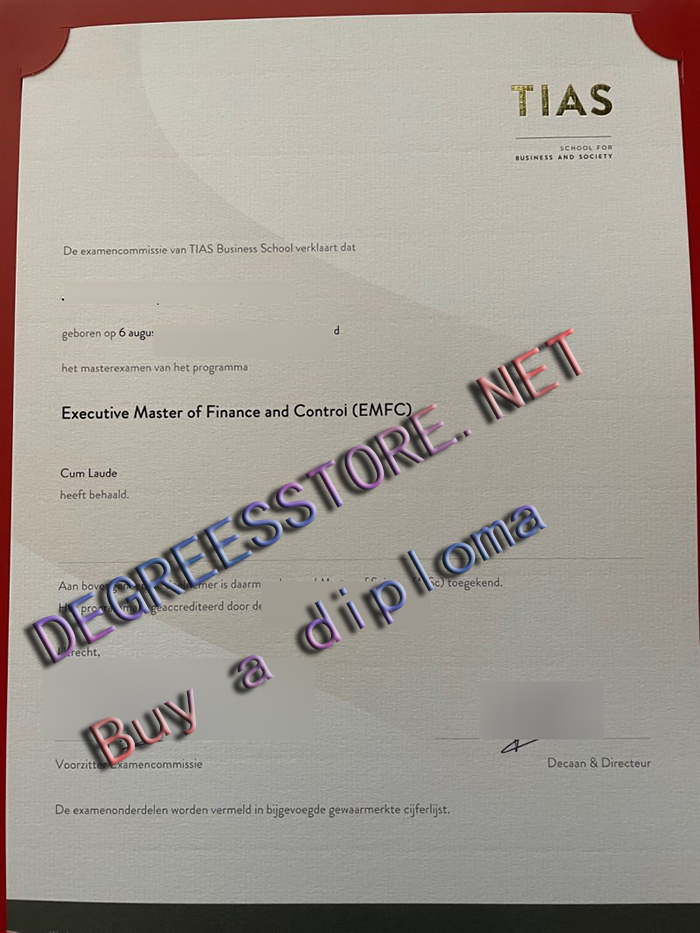 TIAS School for Business and Society diploma