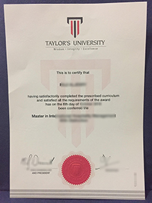 Taylor's University degree sample