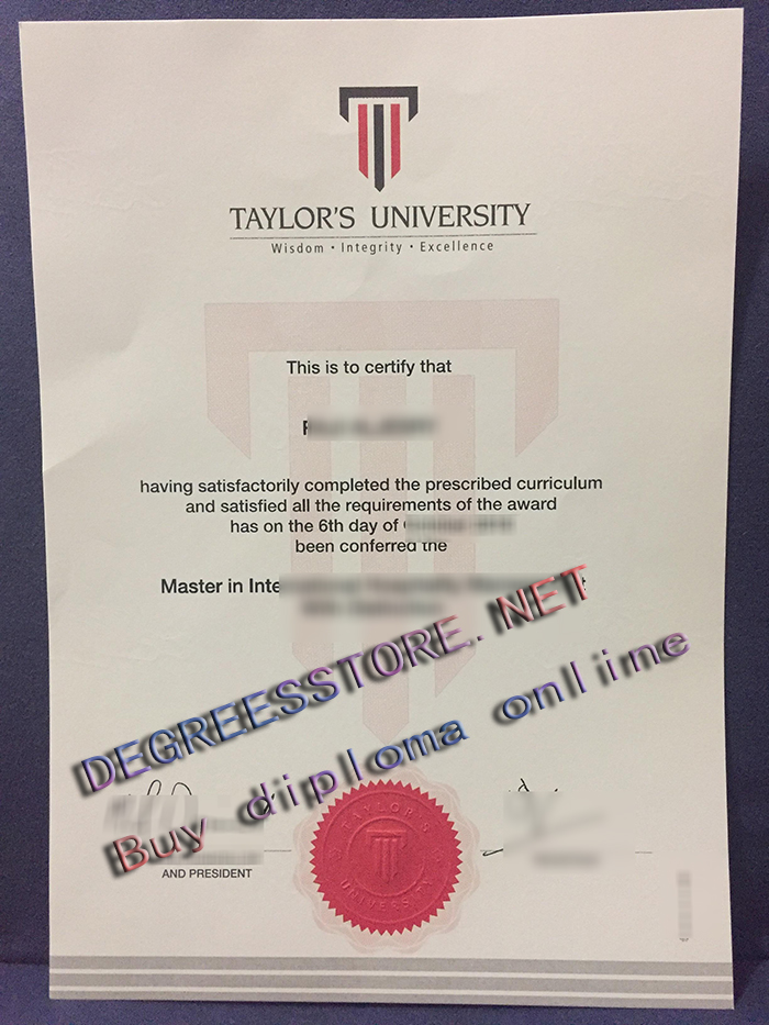 Taylor's University degree Taylor's University degree