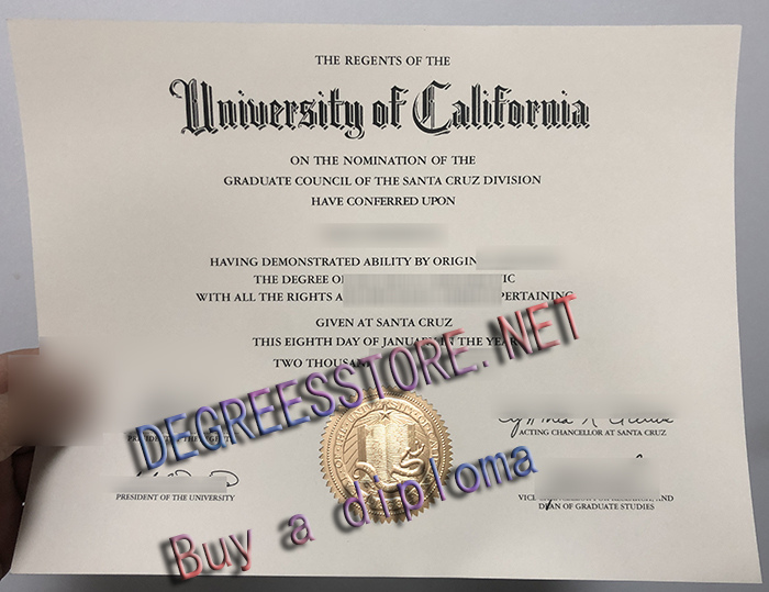 UC Santa Cruz degree, UCSC diploma