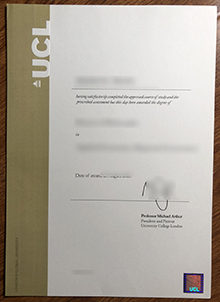 UCL degree, University College London diploma sample