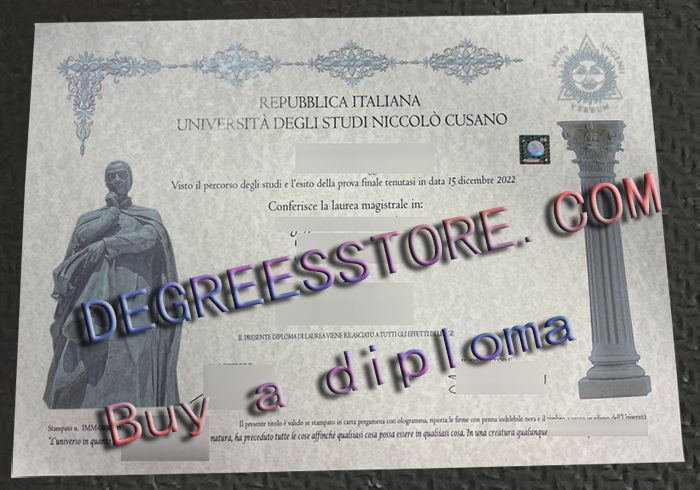 Università degli Studi Niccolò Cusano Laurea