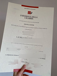 Università della Calabria laurea-卡拉布里亚大学学位证