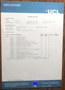 University College London transcript