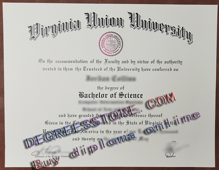 Virginia Union University diploma, Virginia Union University degree