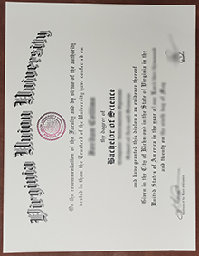 Virginia Union University diploma sample