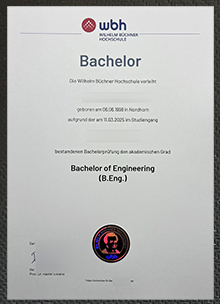 Wilhelm Büchner Hochschule Urkunde, WBH diploma sample