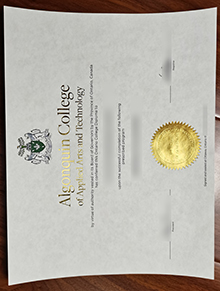 Algonquin College diploma sample