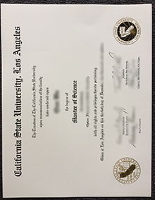 Cal State LA degree sample