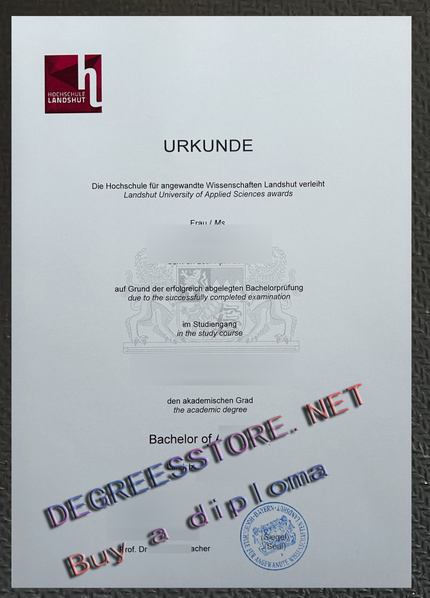 Hochschule Landshut Urkunde Hochschule Landshut Urkunde