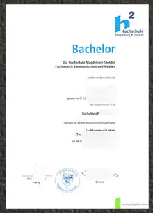 Hochschule Magdeburg-Stendal Urkunde sample