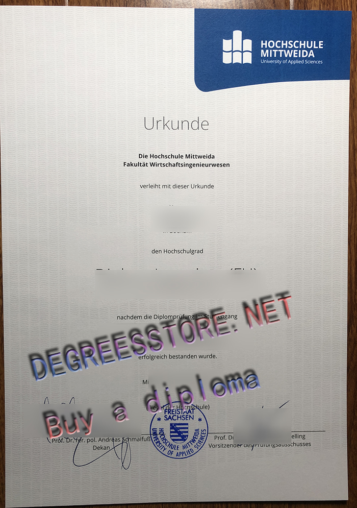 Hochschule Mittweida Urkunde