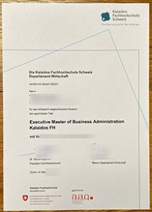 Kalaidos Fachhochschule diploma sample
