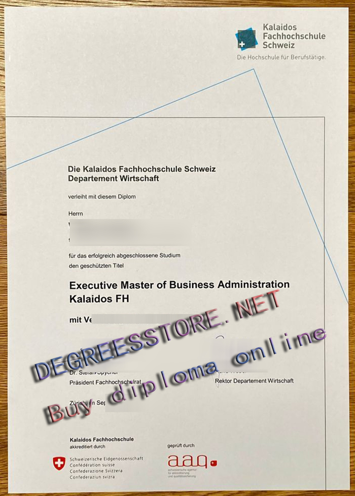 Kalaidos Fachhochschule diploma