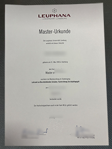 Leuphana Universität Lüneburg Urkunde sample