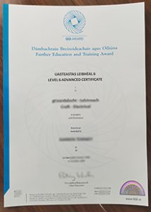 QQI Award Level 6 Advanced Certificate sample