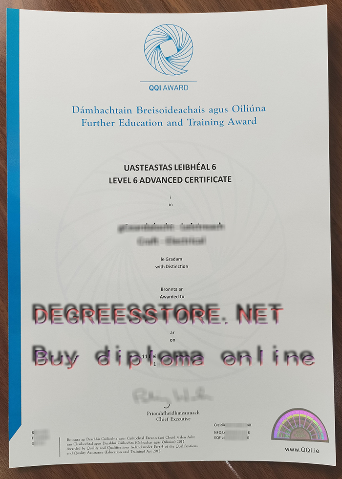 QQI Award Level 6 Advanced Certificate