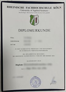 Rheinische Fachhochschule Köln diploma sample