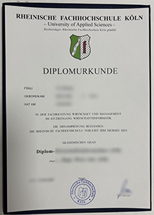 Rheinische Fachhochschule Köln diploma sample