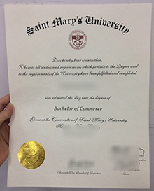 Saint Mary's University degree, SMU diploma sample