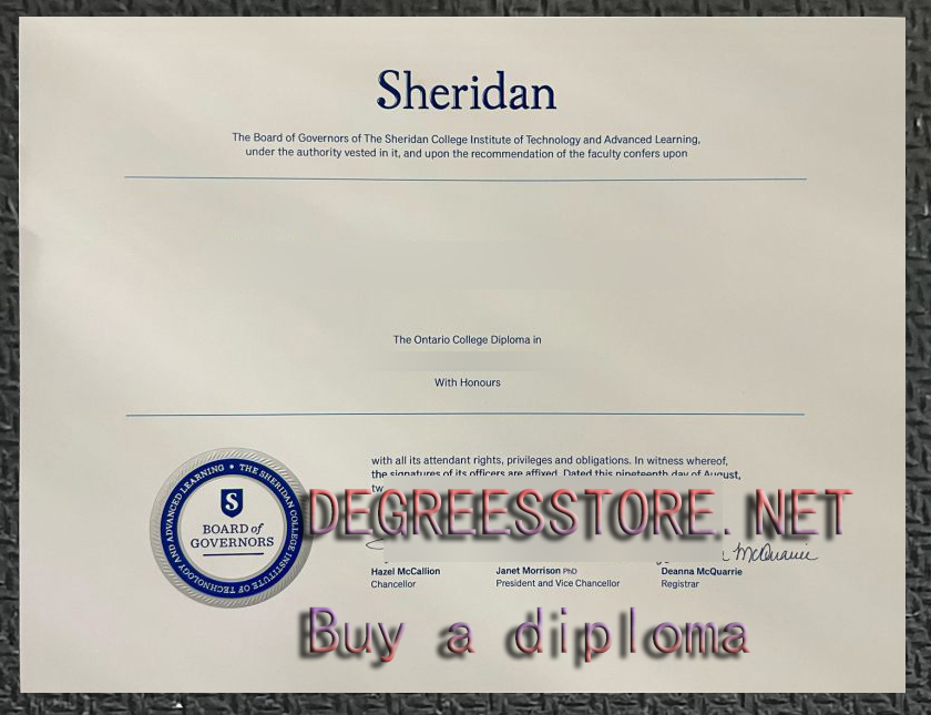 Sheridan College diploma