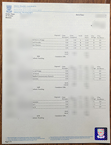 Simon Fraser University transcript sample