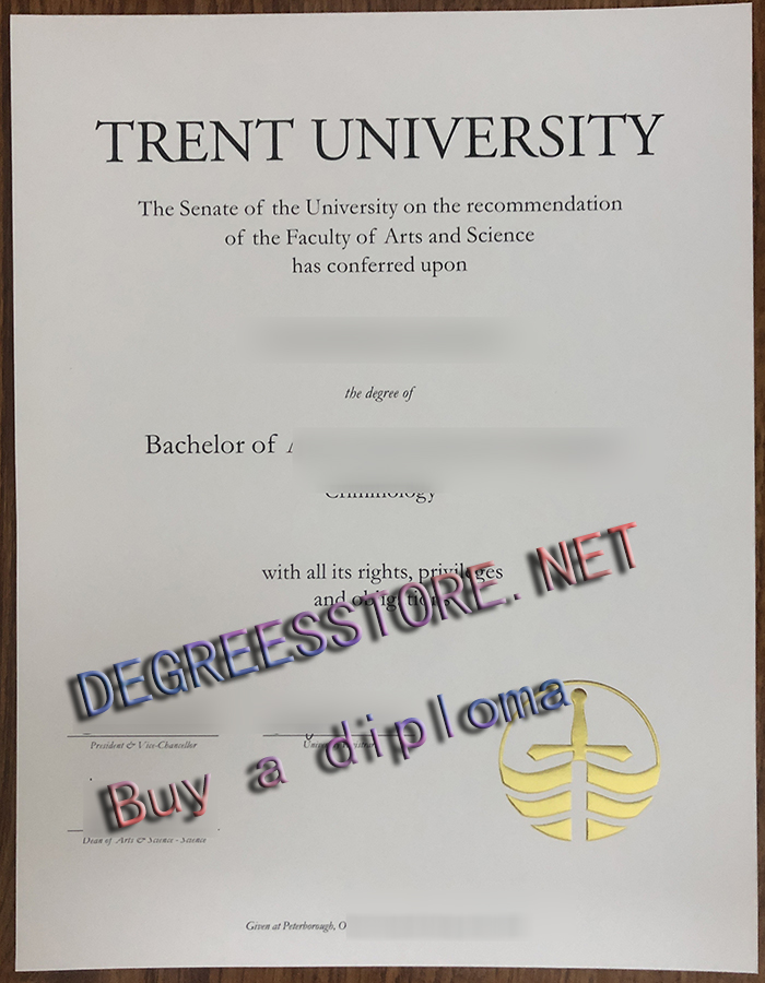 Trent University degree certificate