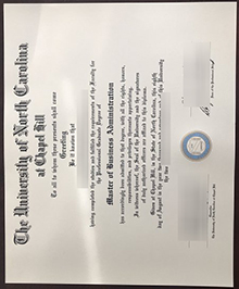 UNC Chapel Hill diploma certificate