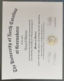UNCG degree, UNC Greensboro diploma sample