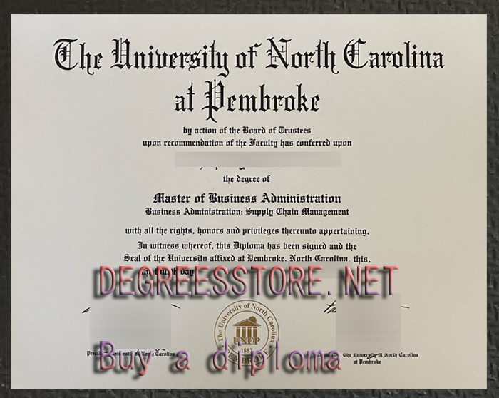 UNCP diploma, UNC Pembroke degree