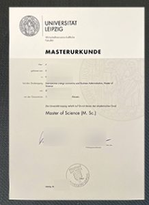 Universität Leipzig Urkunde sample
