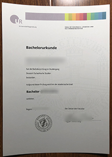 Universität Regensburg urkunde, Universität Regensburg diploma sample